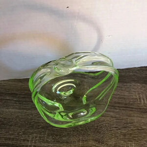 Art Deco Uranium Glass Basket
